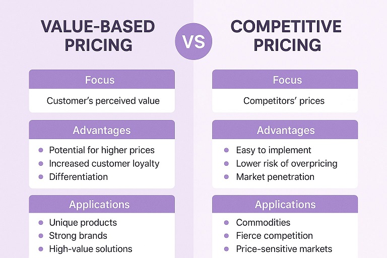 visual pricing strategies comparison